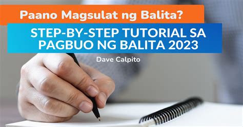 paano gumawa ng balita halimbawa
